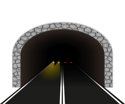 automobile tunnel vector illustration