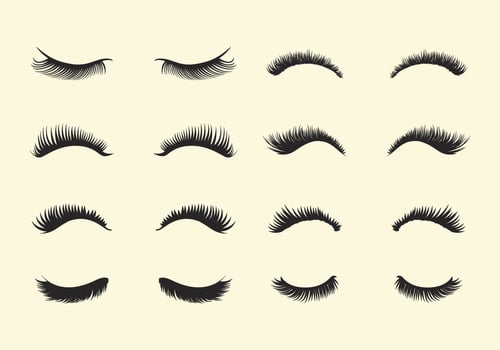 Eyelashes Clipart Set vector
