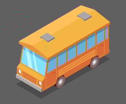Isometric Transportation Clip Art Set vector