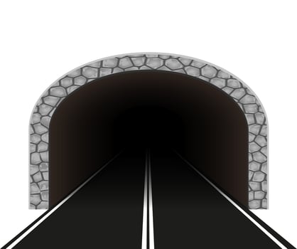 automobile tunnel vector illustration