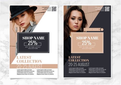Vector Fashion Flyers Templates