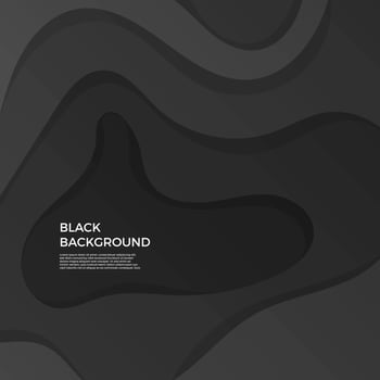 Flat Simple Wave Black Vector Background