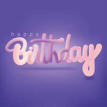 Happy Birthday Typography Vector Design