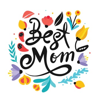 Best Mom Typography Vector Design