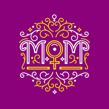 Mom Decorative Typography vector