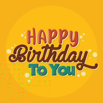 Happy Birthday typography Design vector
