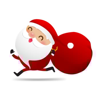Happy Christmas character Santa claus cartoon vector