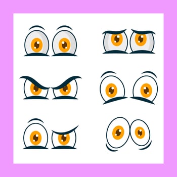 Cartoon Eyes Vector Clipart Collection