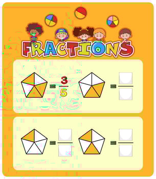 Mathematics matching  worksheet template vector