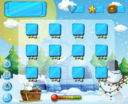Snow game vector