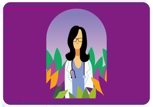 Female Doctor Potrait vector