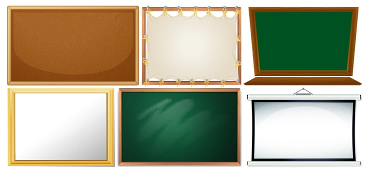 Set of different board vector