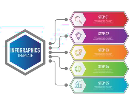 Business infographics template vector