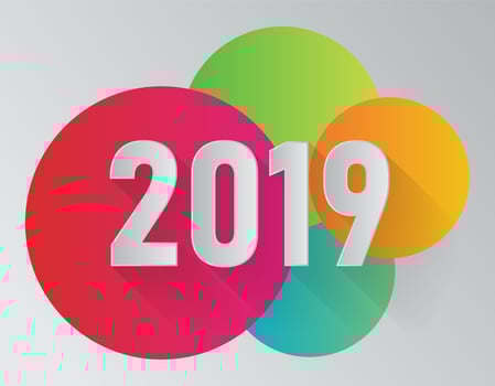 Vector happy new year 2019
