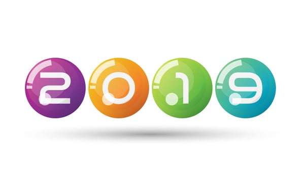 Vector happy new year 2019