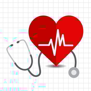 Heart care icon vector