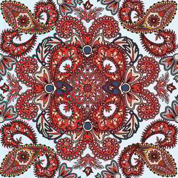 Floral seamless background. Oriental ornament. Flower pattern. vector