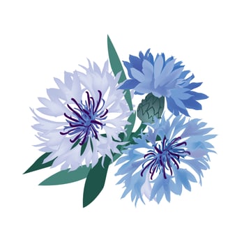 Flower bouquet. Floral frame. Flourish greeting card. Summer decor vector