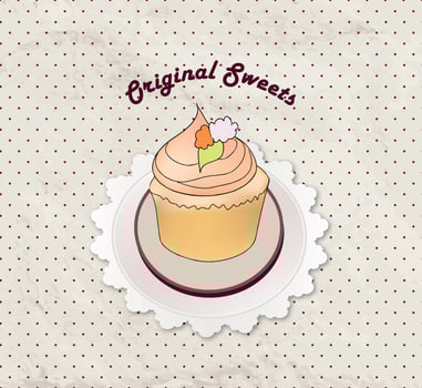 Cake. Cafe Menu Background. Bakery Label. Sweet, Dessert Poster vector