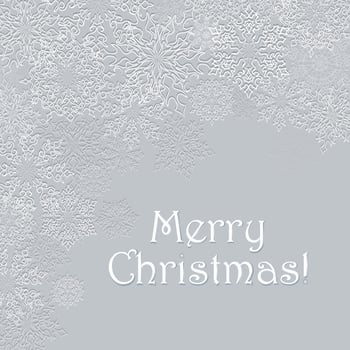 Merry Christmas greeting card design. Winter holiday snow background vector