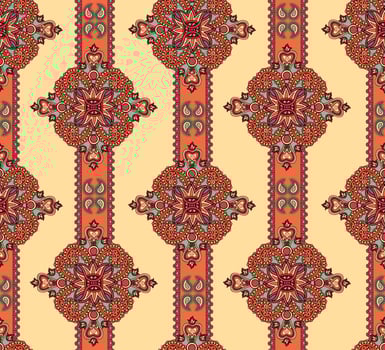 Abstract floral ornamnet. Flourish ornamental seamless pattern vector