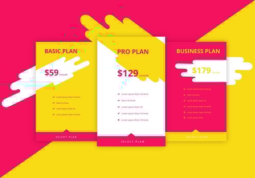 Pricing Table vector