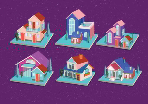 Isometric House Vol 4 Vector