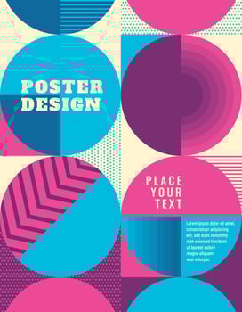 Geometric poster design vector