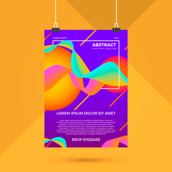 Abstract Colourful Poster Design Vector Template
