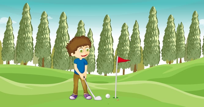 A boy playing baseball vector