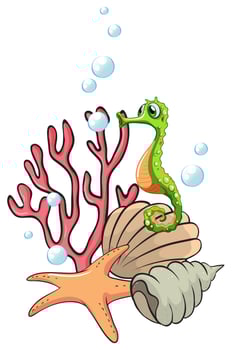 Creatures under the sea vector