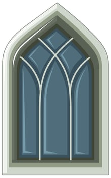 Old fashioned style of window on white vector