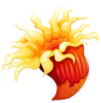 A yellow coral vector