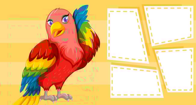 bird themed design for writing vector