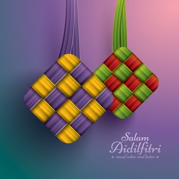 Ketupat rice dumpling vector