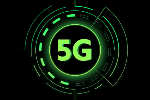 Green 5G new technology internet wifi connection vector