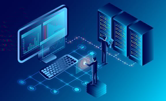 privacy protection and software for development vector