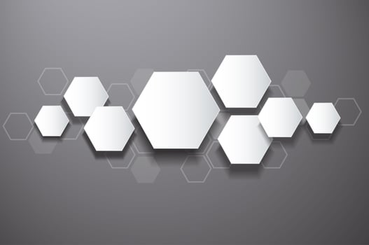 abstract bee hive design  hexagon background vector
