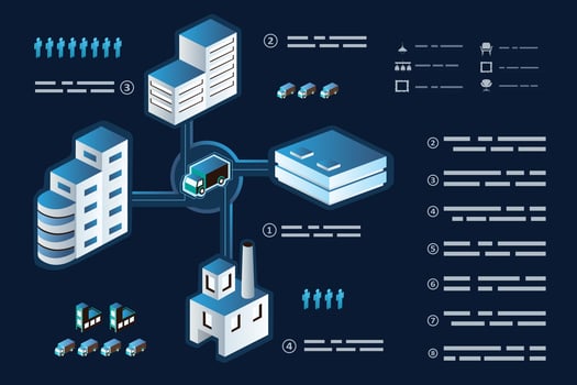 Isometric Buildings vector