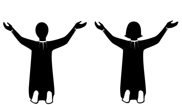 Pray to Jesus Christ art vector 