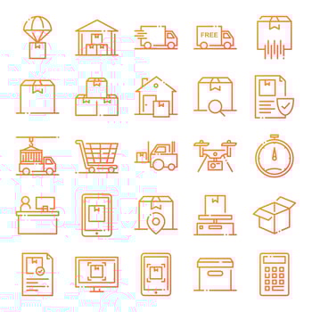 Logistic icons pack vector