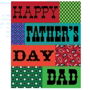 fathers day bandana card vector