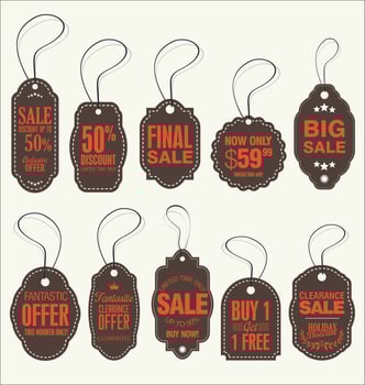 Retro vintage badges and labels collection vector
