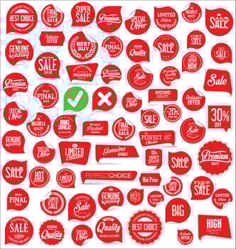 Modern badges stickers and labels collection vector