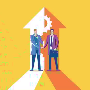 Synergy Concept Businessman for Corporate Goal vector