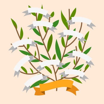 Flat Simple Family Tree Vector Template
