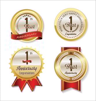 anniversary background vector