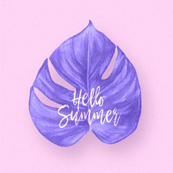 Pastel Watercolor Tropical Leaf vector