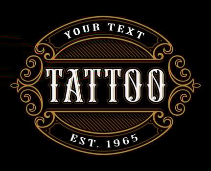 Tattoo logo template.  vector