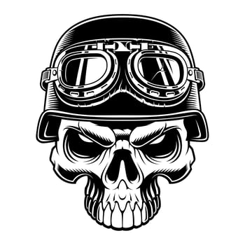 Biker skull  vector